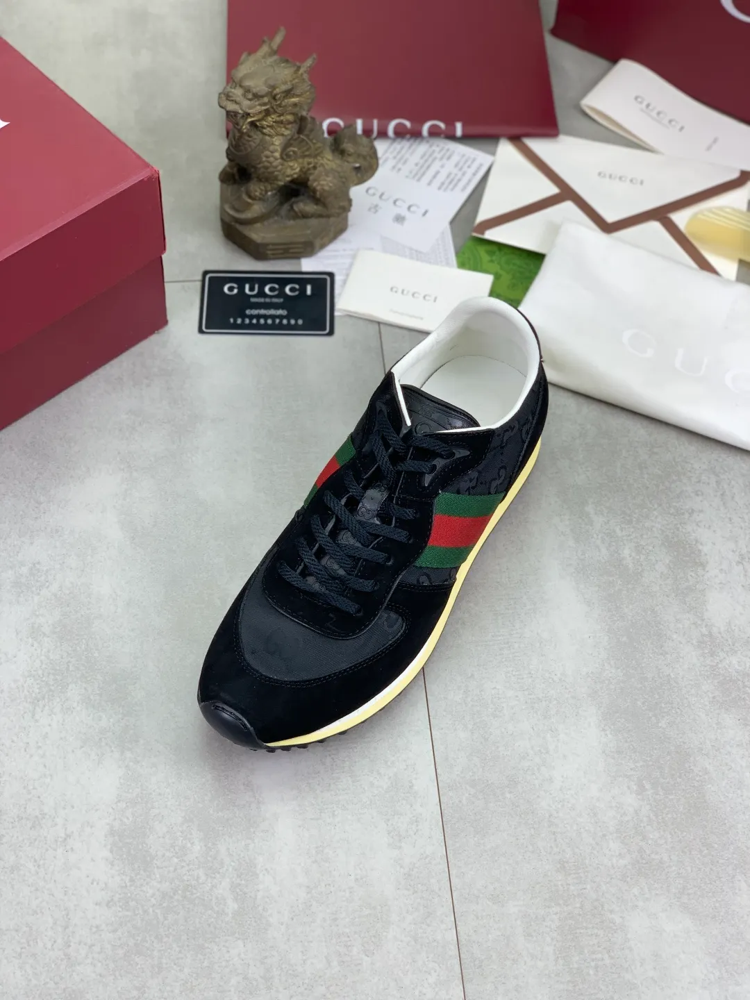 Men's shoes 💰P640 New Gucci Gucci Top version Latest catwalk style Re-Motion series Thick-soled casual sports shoes Original purchase and development ▪️Fabric: Original custom imported first-layer cowhide ▪️Sole: Original molded TPU material ▪️Sole thickness: 3.5CM ▪️Size: Men 39-45 Color: 8️⃣ colors available, boutique packaging